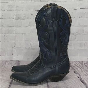 Boulet Women’s Dark Blue Western Cowboy Boots Size 7